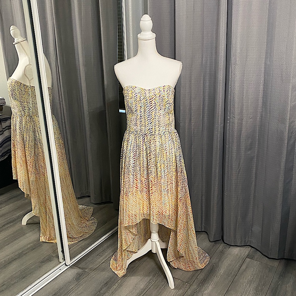 Guess Multicolor High Low Dress